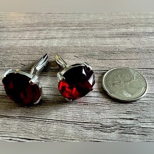 Red Glass Vintage Cufflinks
